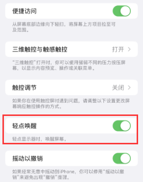 南开乡苹果授权维修站分享iPhone轻点无法唤醒怎么办 