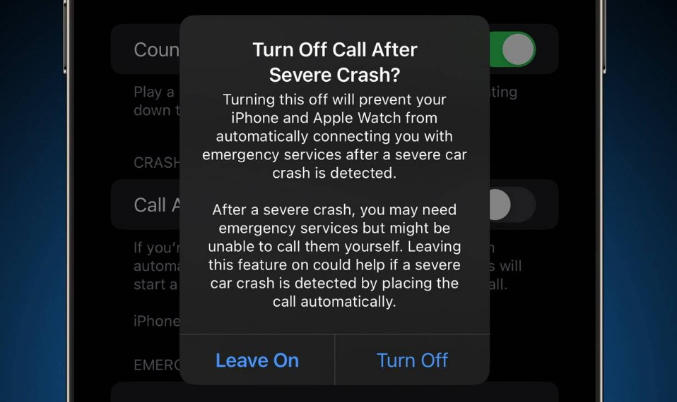南开乡苹果14维修分享 iPhone 14 和 Apple Watch 上关闭崩溃检测 